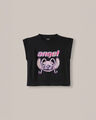 Playera Manga Corta Ángel,NEGRO